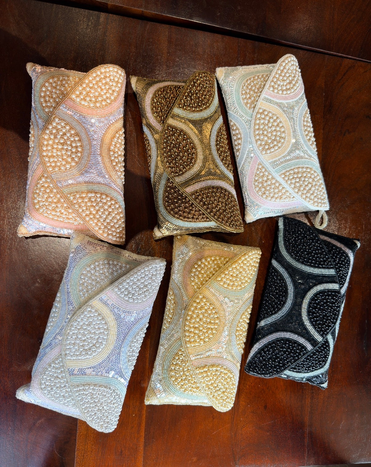 Kumud Pearl Flap Bag
