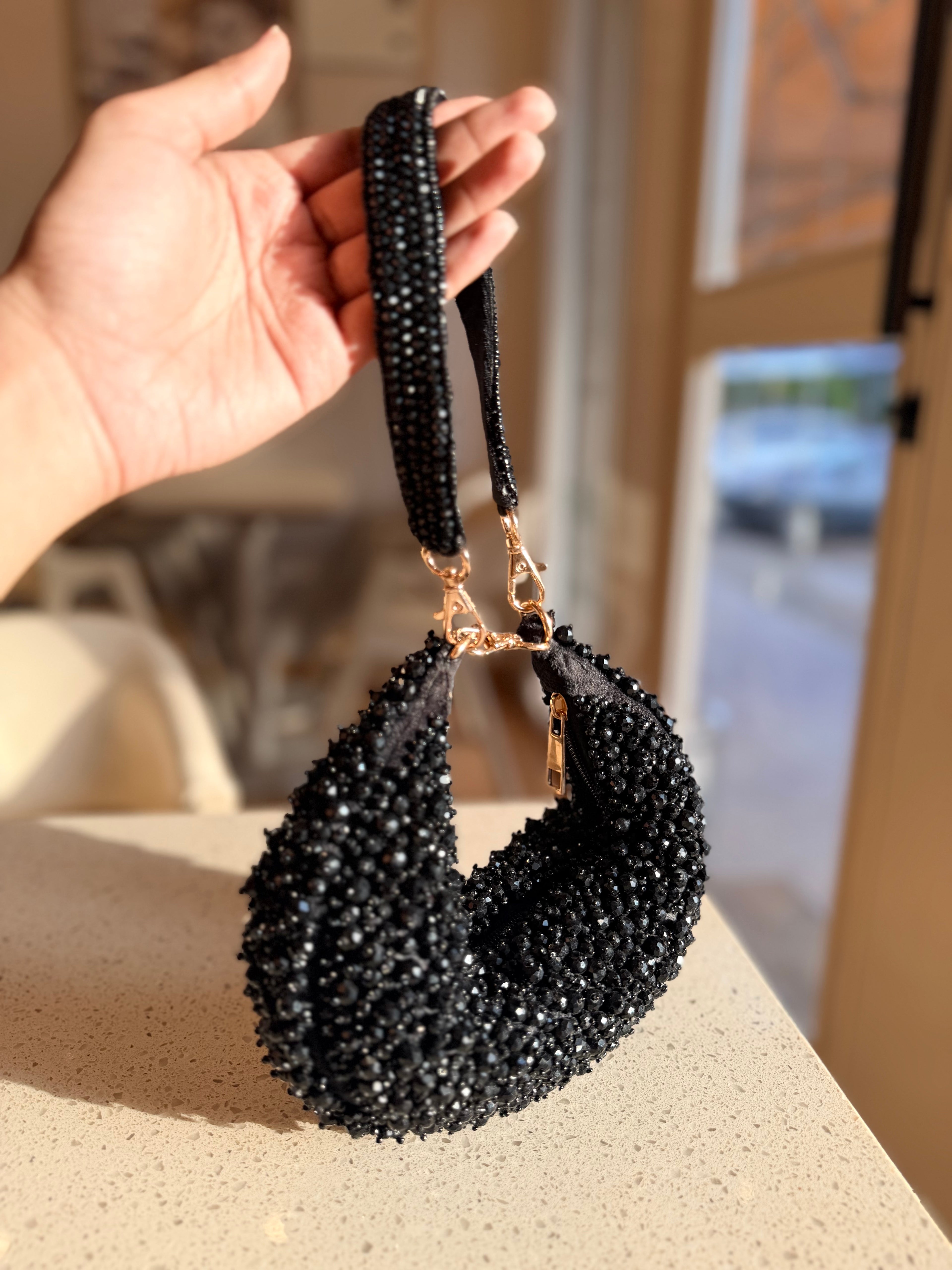 Cosmic curve hobo bag