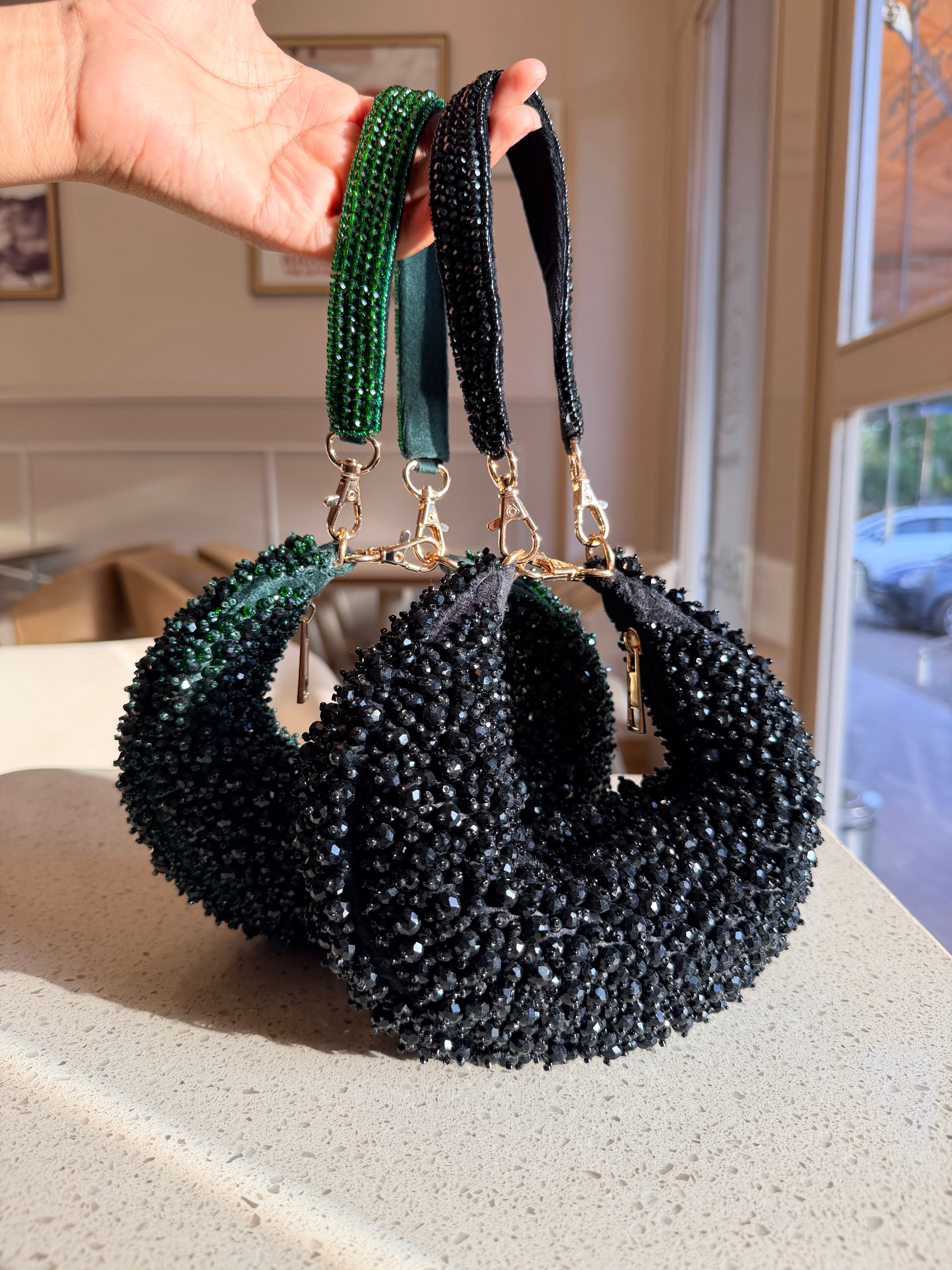 Cosmic curve hobo bag