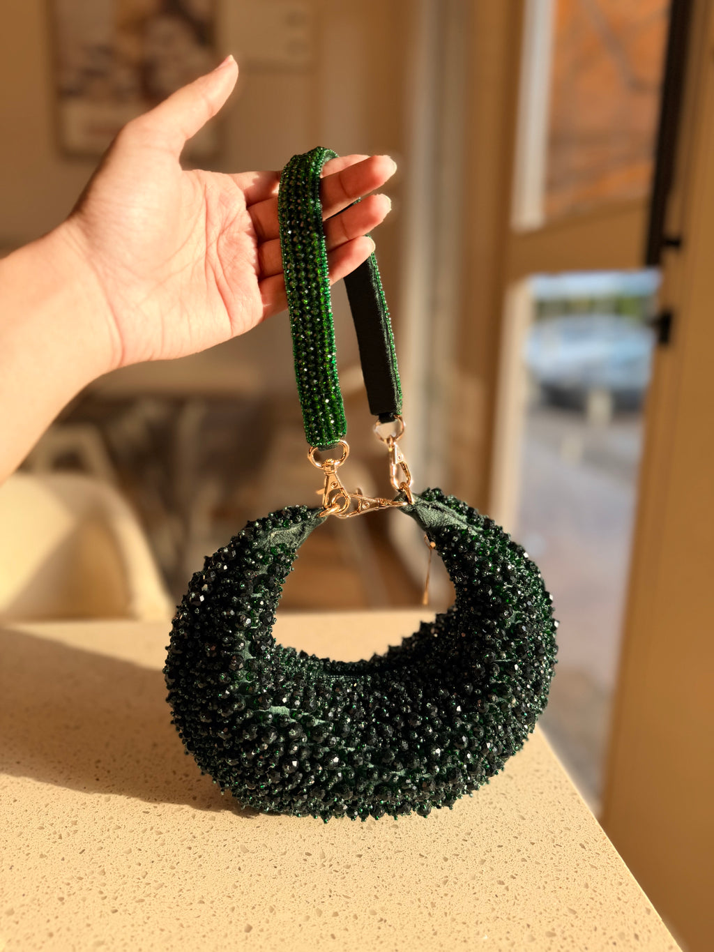 Cosmic curve hobo bag
