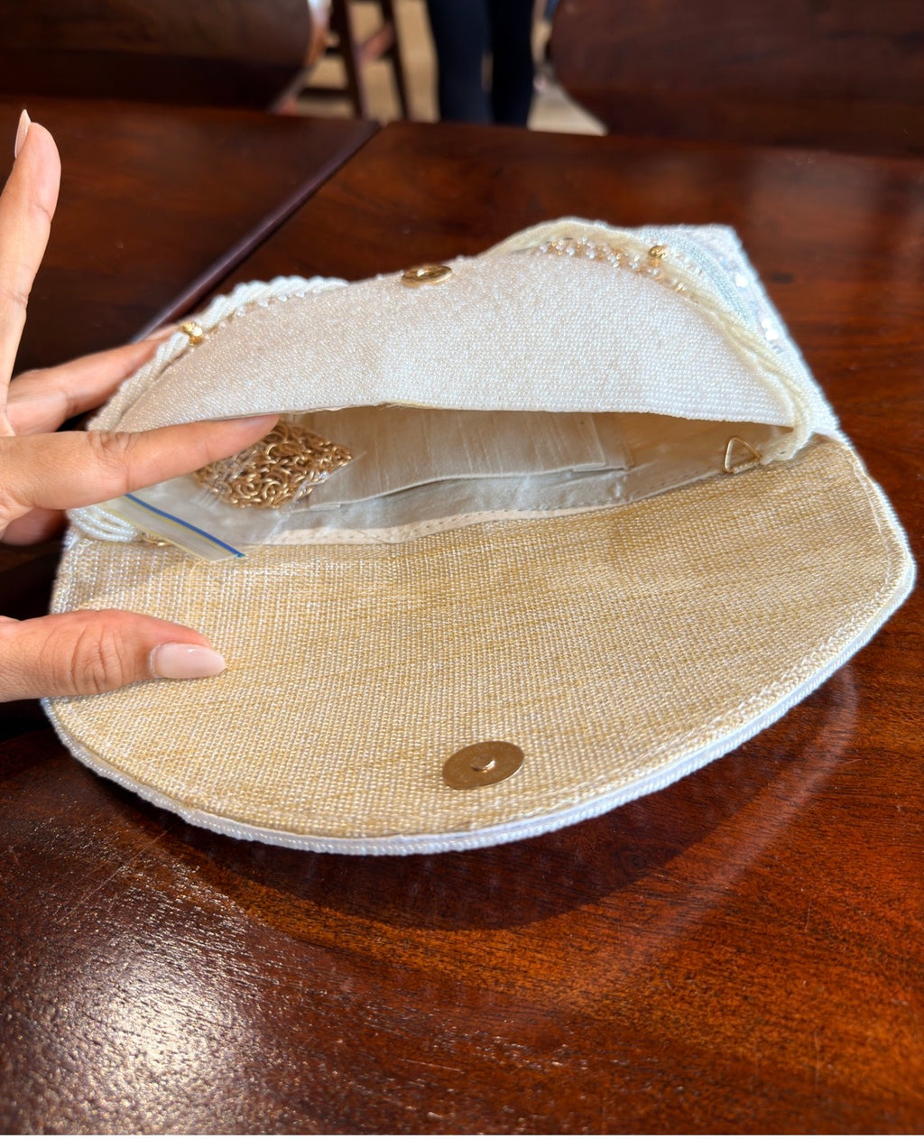 Kumud Pearl Flap Bag