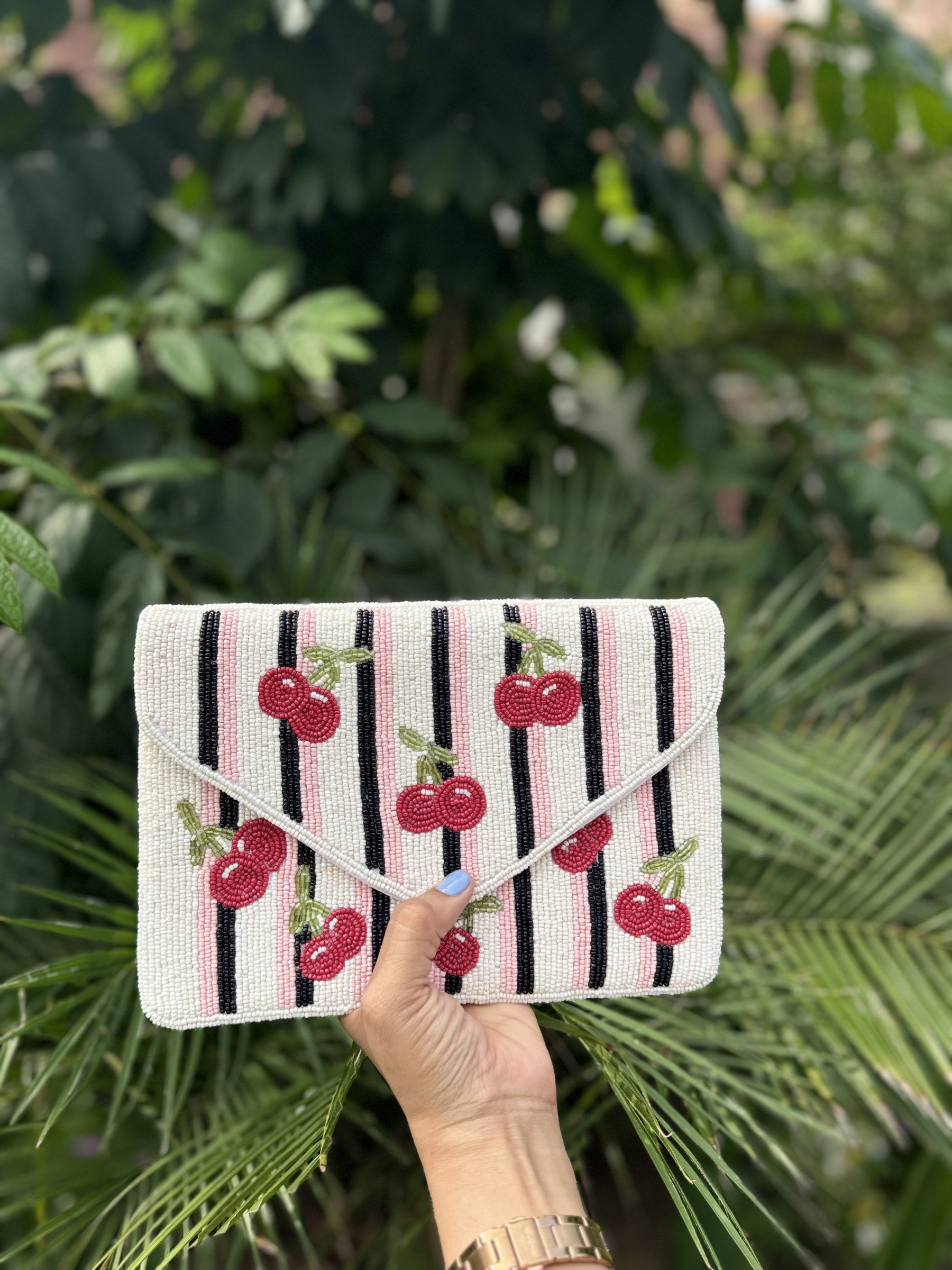 Happy Blooms Beaded Flap