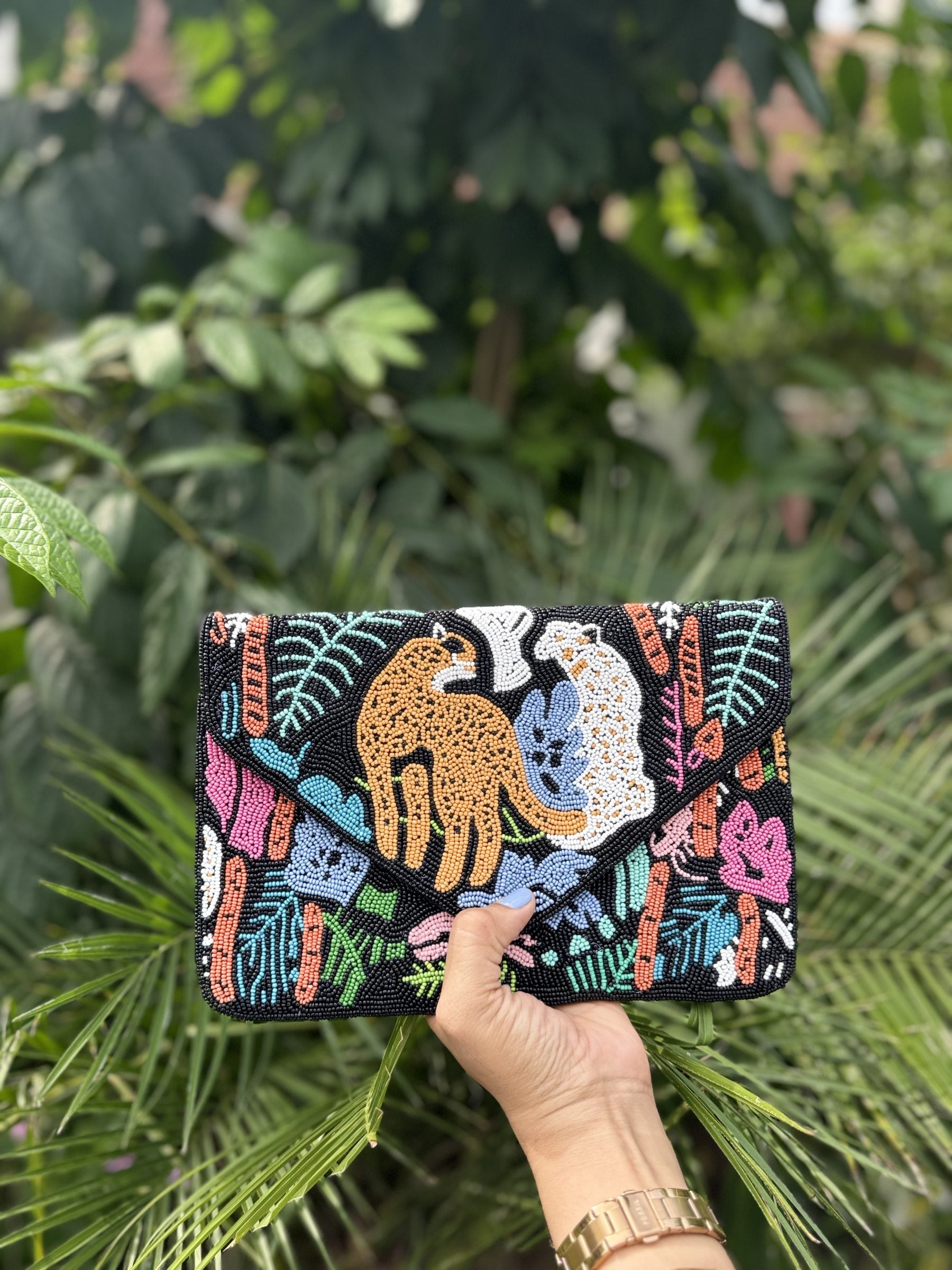 Jungle Tales Beaded Flap