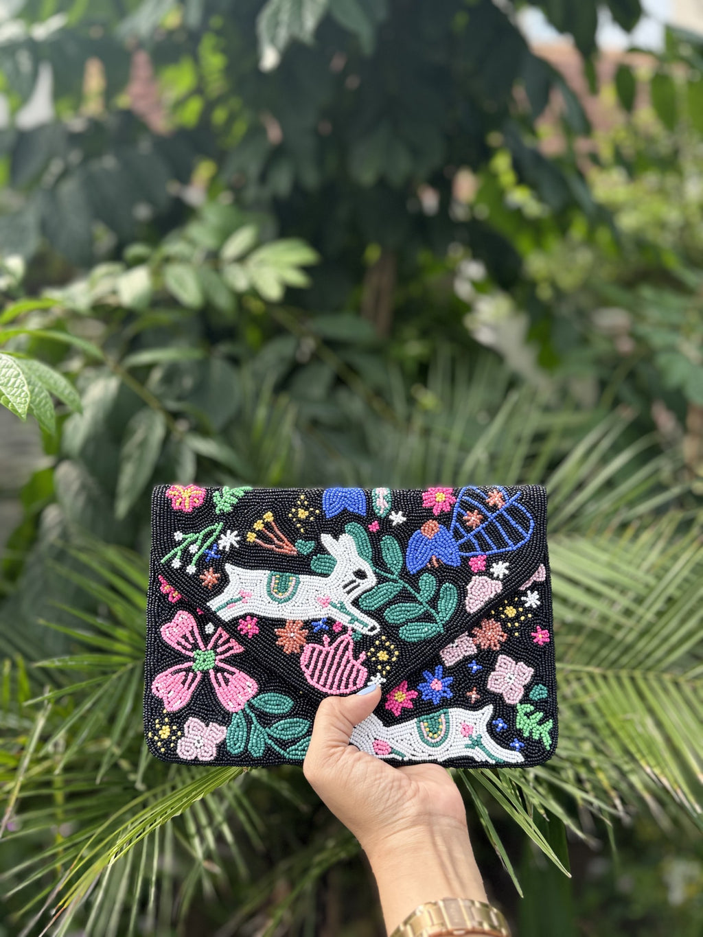 Jungle Tales Beaded Flap