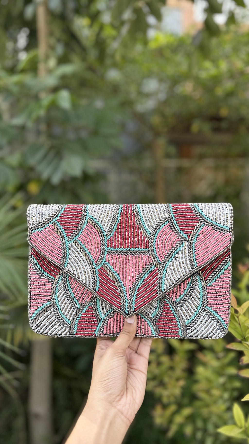 Happy Blooms Beaded Flap