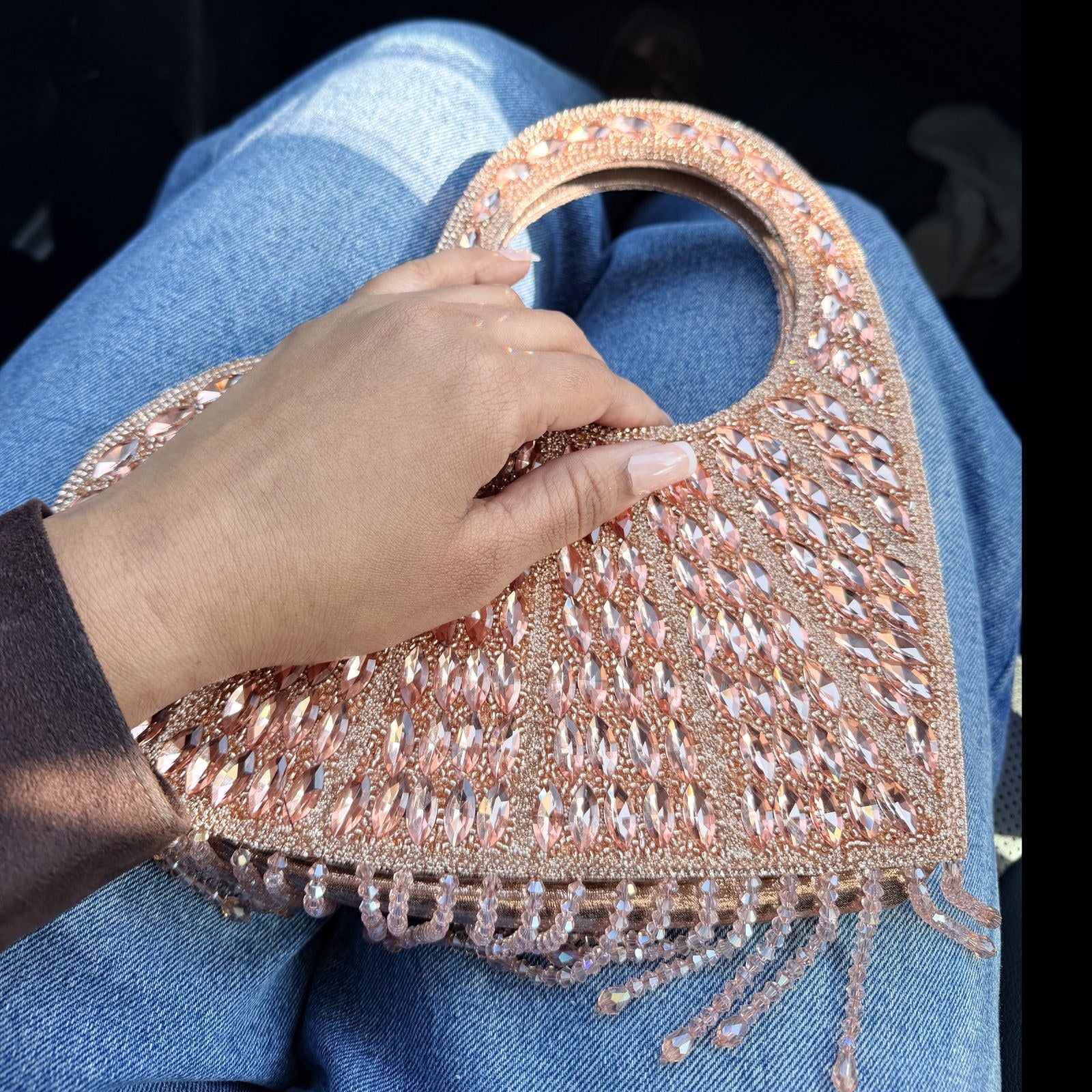Cupid's Kiss Crystal-Drenched Evening Bag