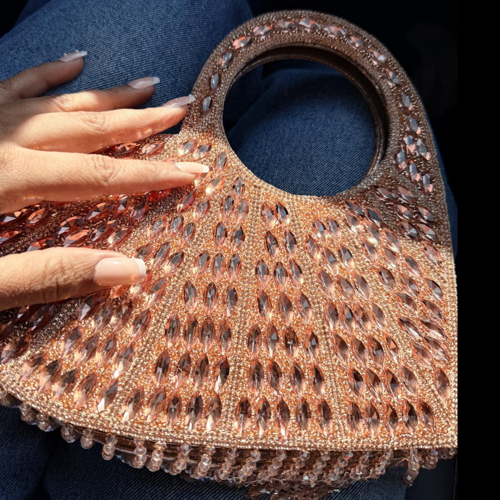 Cupid's Kiss Crystal-Drenched Evening Bag