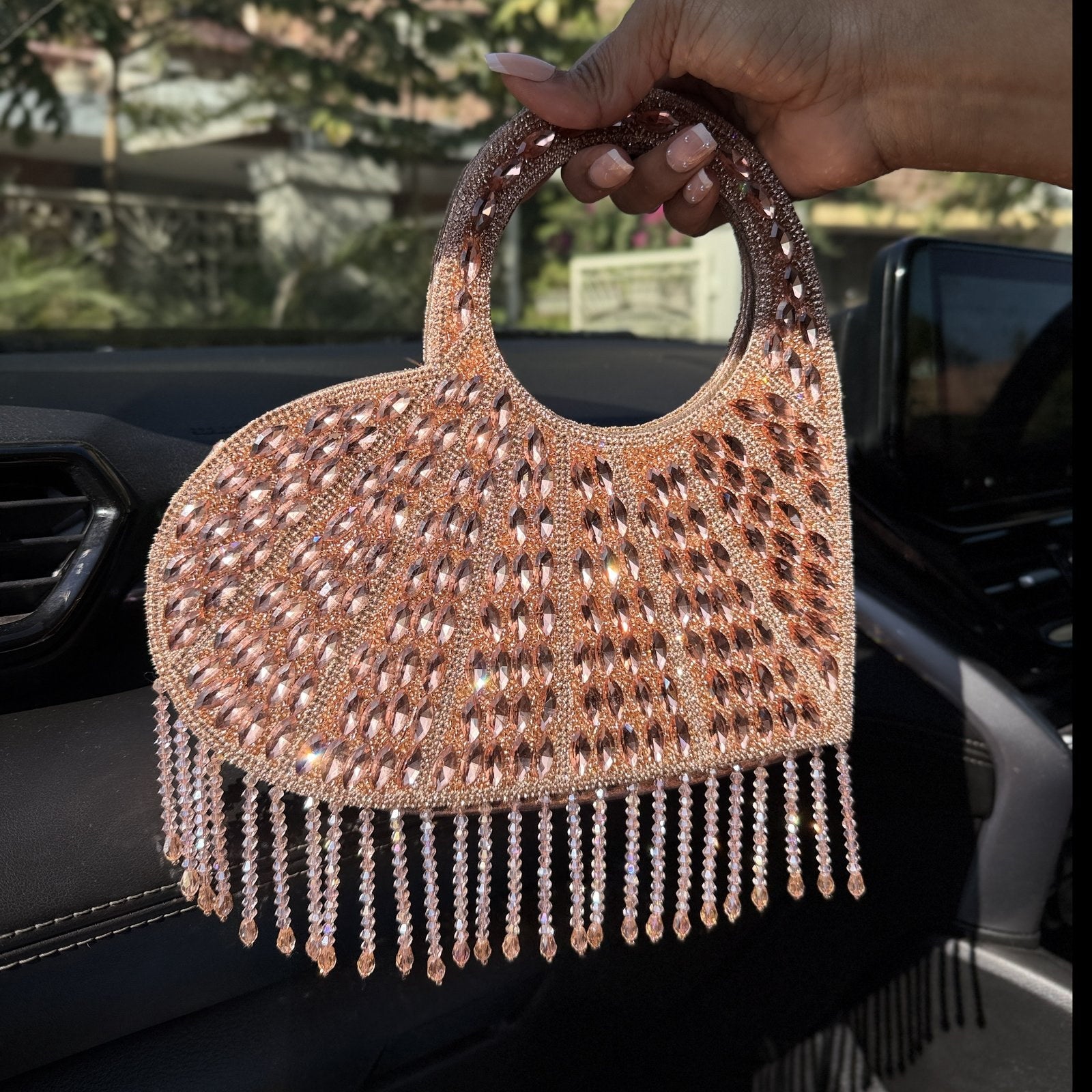 Cupid's Kiss Crystal-Drenched Evening Bag