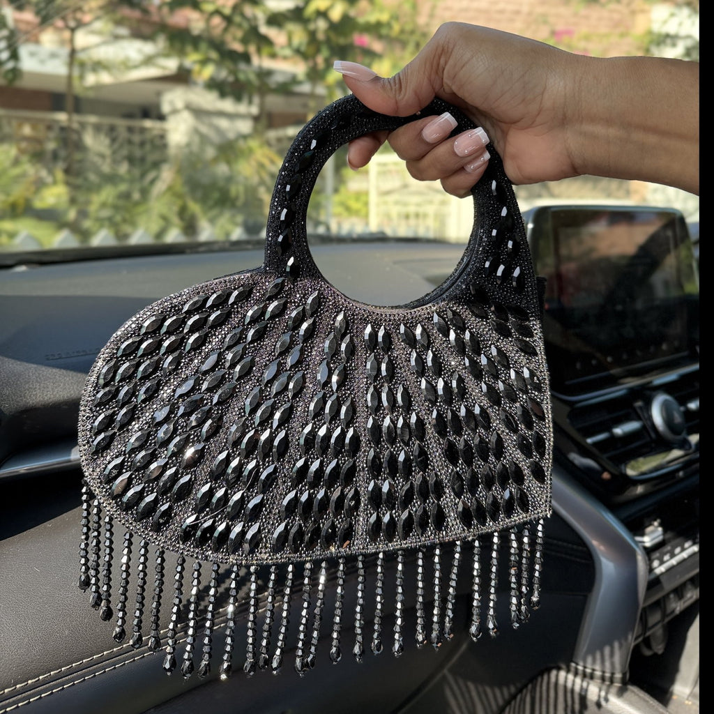 Cupid's Kiss Crystal-Drenched Evening Bag