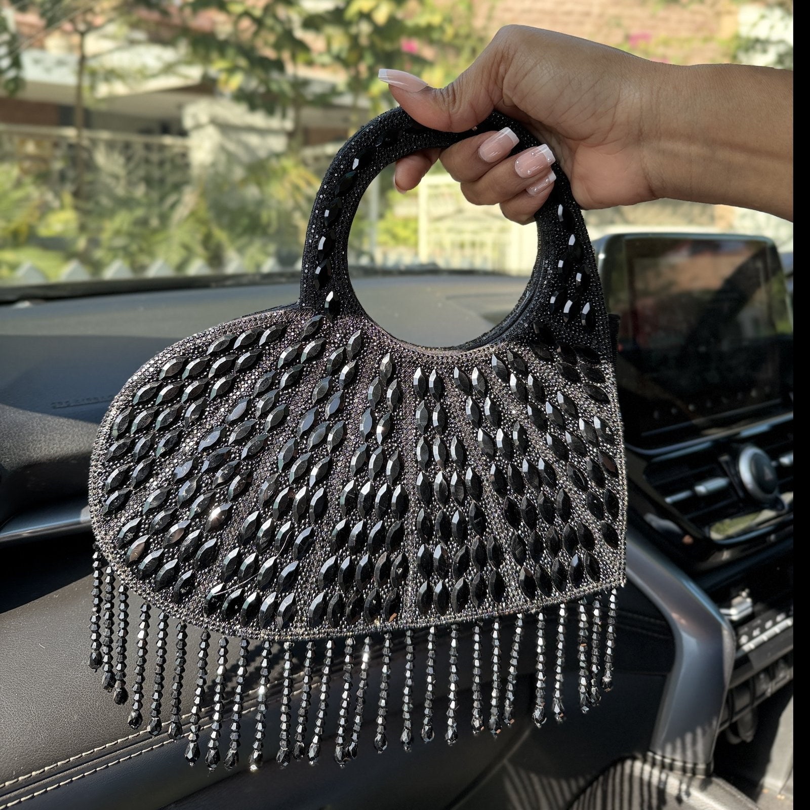 Cupid's Kiss Crystal-Drenched Evening Bag