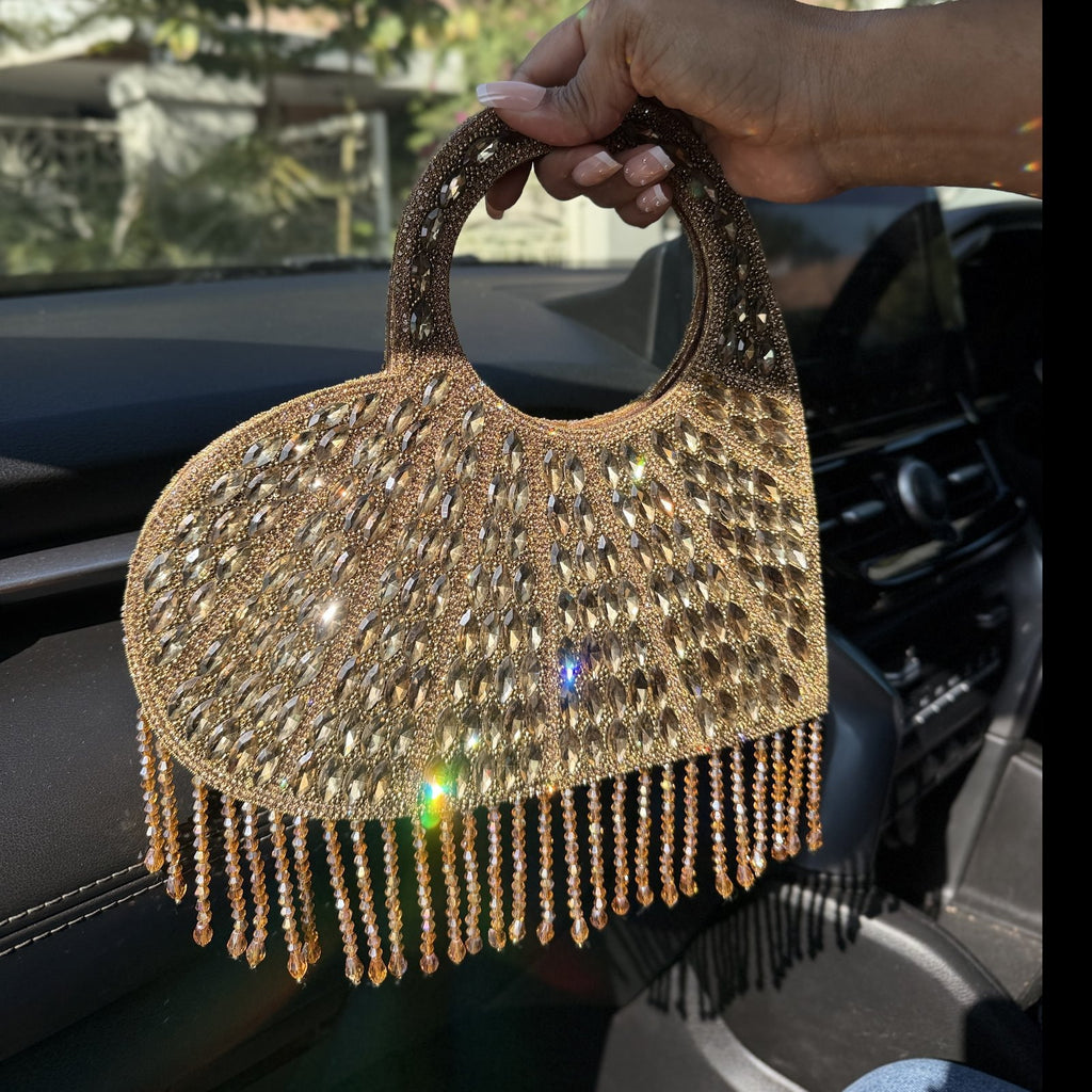 Cupid's Kiss Crystal-Drenched Evening Bag