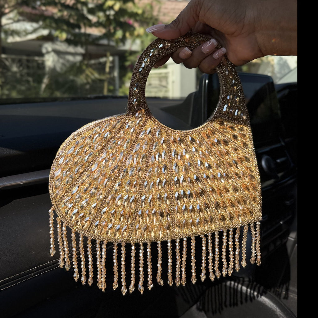 Cupid's Kiss Crystal-Drenched Evening Bag