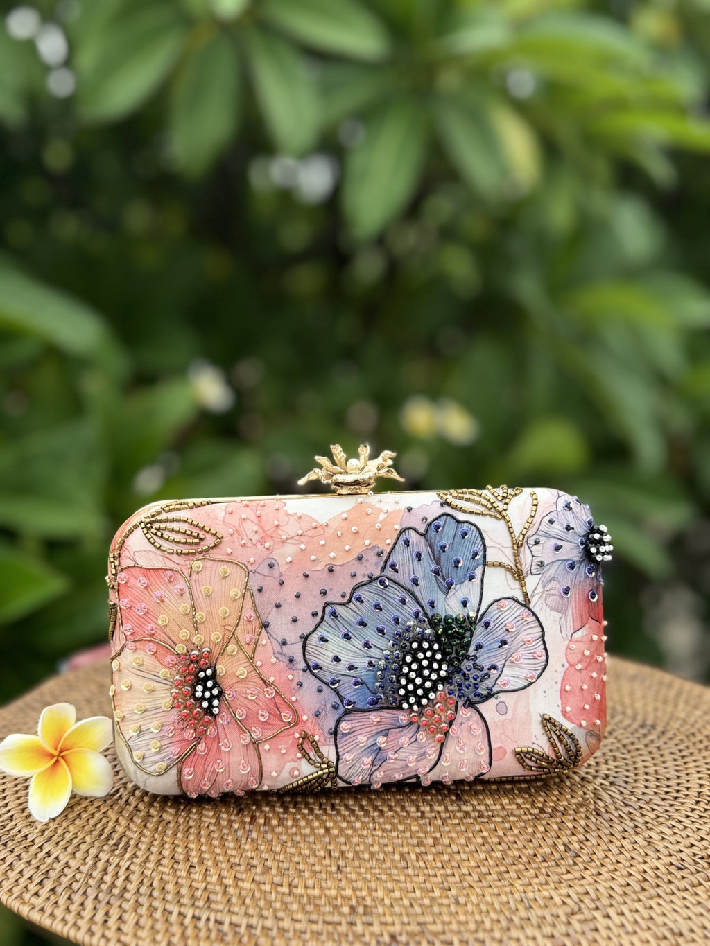 Eight-by-Four clutch displayed flat showing the contrast on the edges.