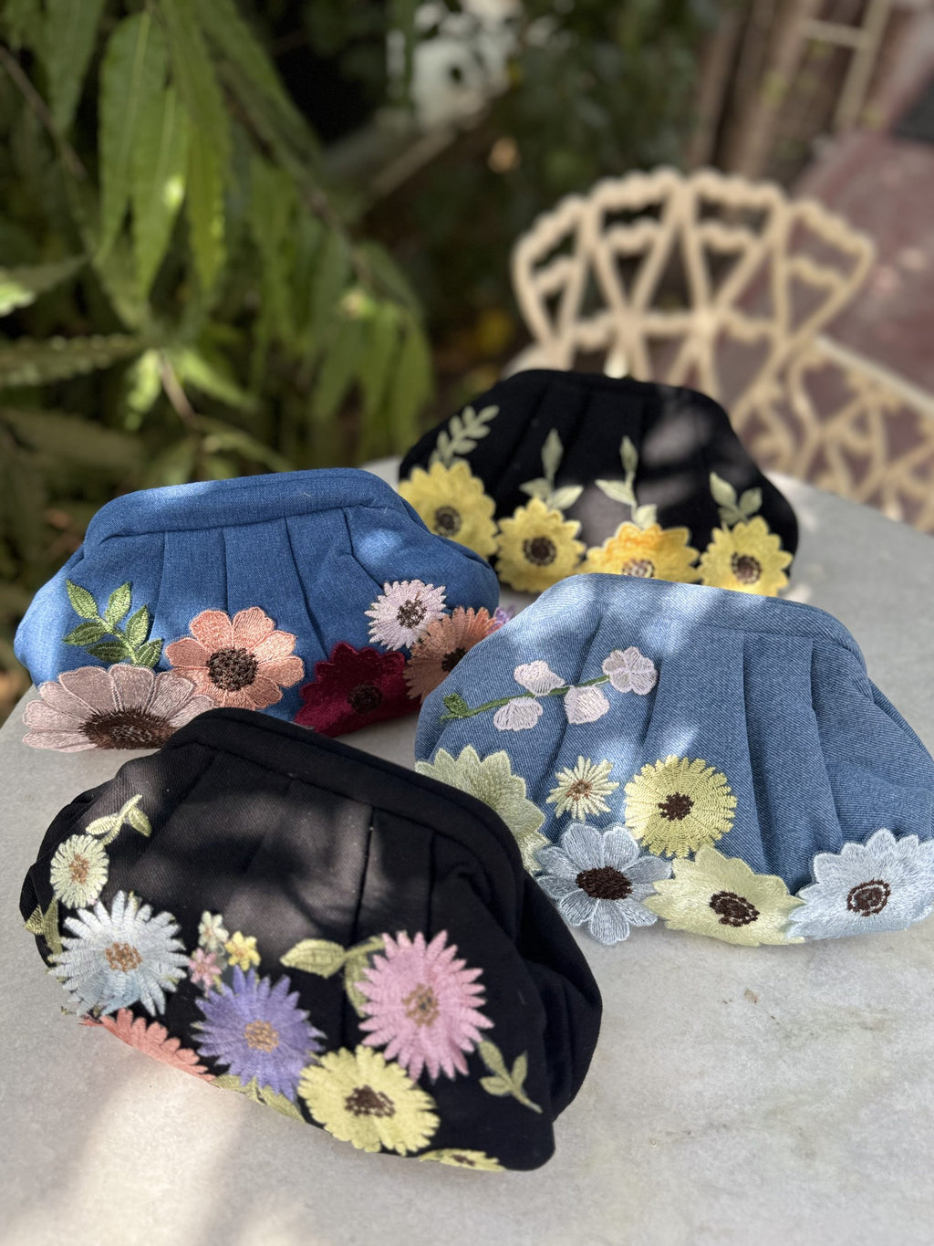 Floral Feels bag styled with a summer outfit, highlighting its lightweight crossbody carry.