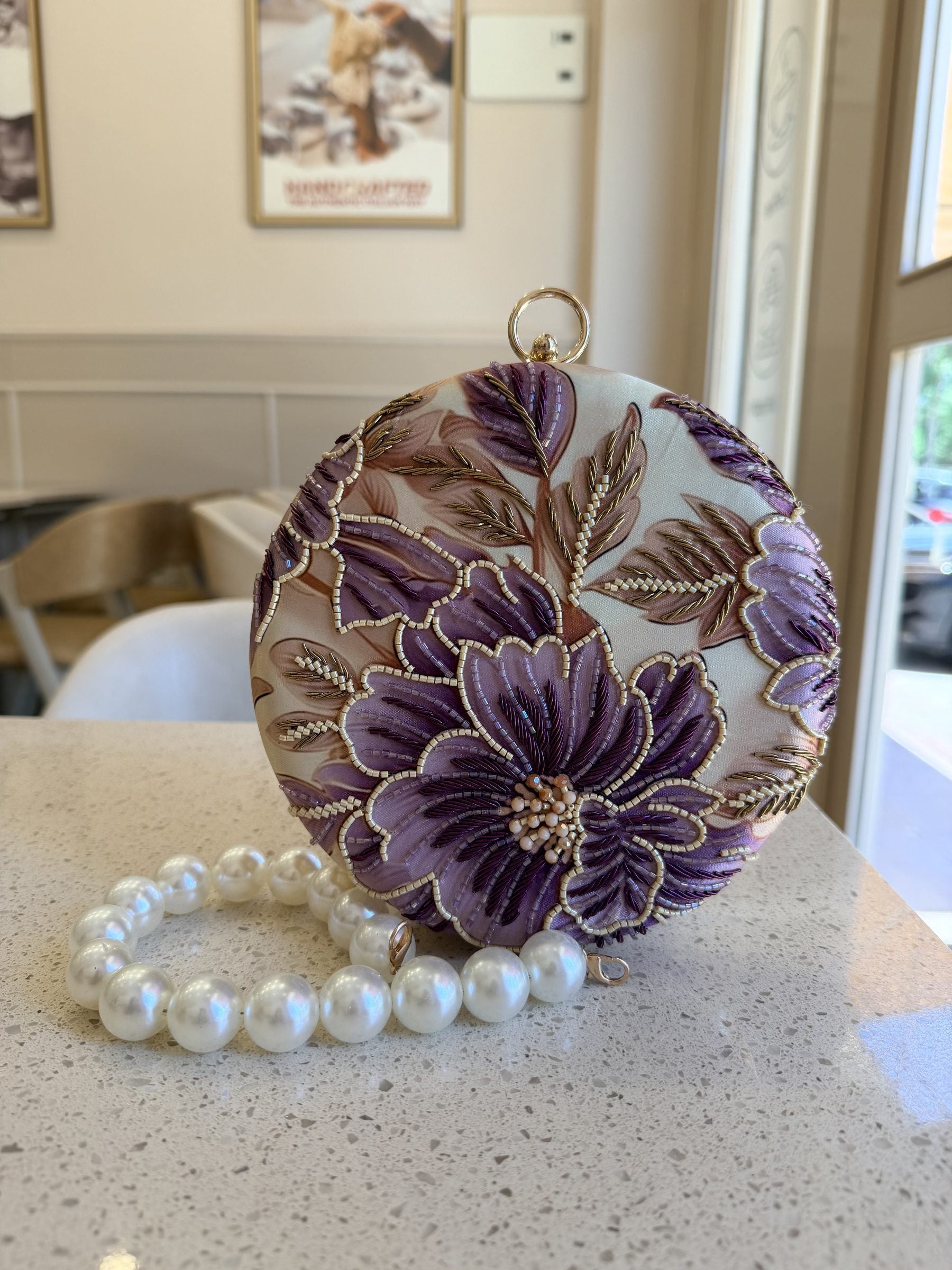 Floral Orbit Digital Clutch - Color 4