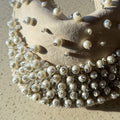 Frosted Pearl Premium Suede Evening Bag