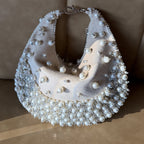Frosted Pearl Premium Suede Evening Bag