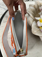 The Funky Fix bag styled on the shoulder of a model, demonstrating the 20-inch strap fit.