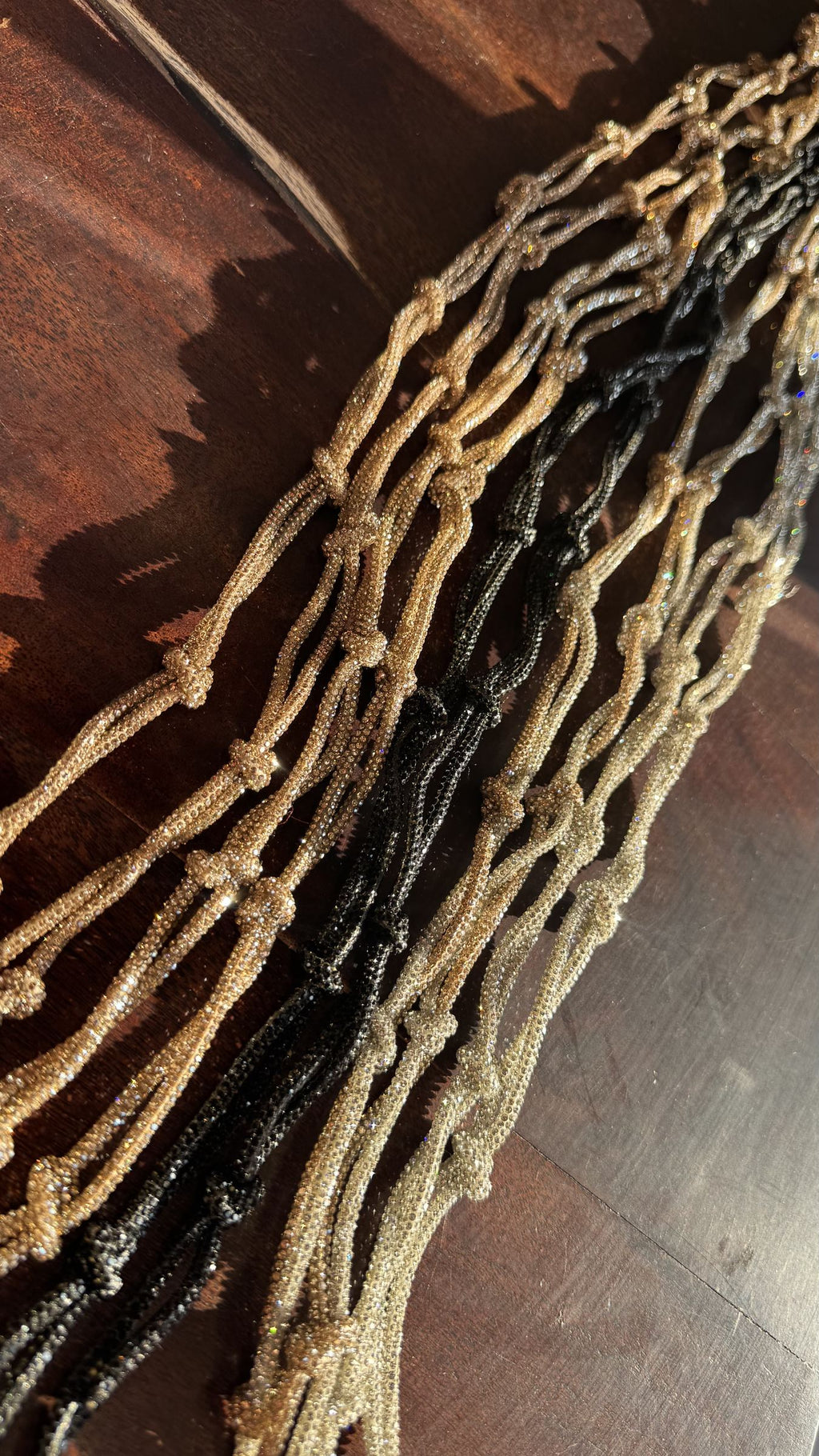 Detail shot of the woven texture and color variations on the Lanyard accessory.