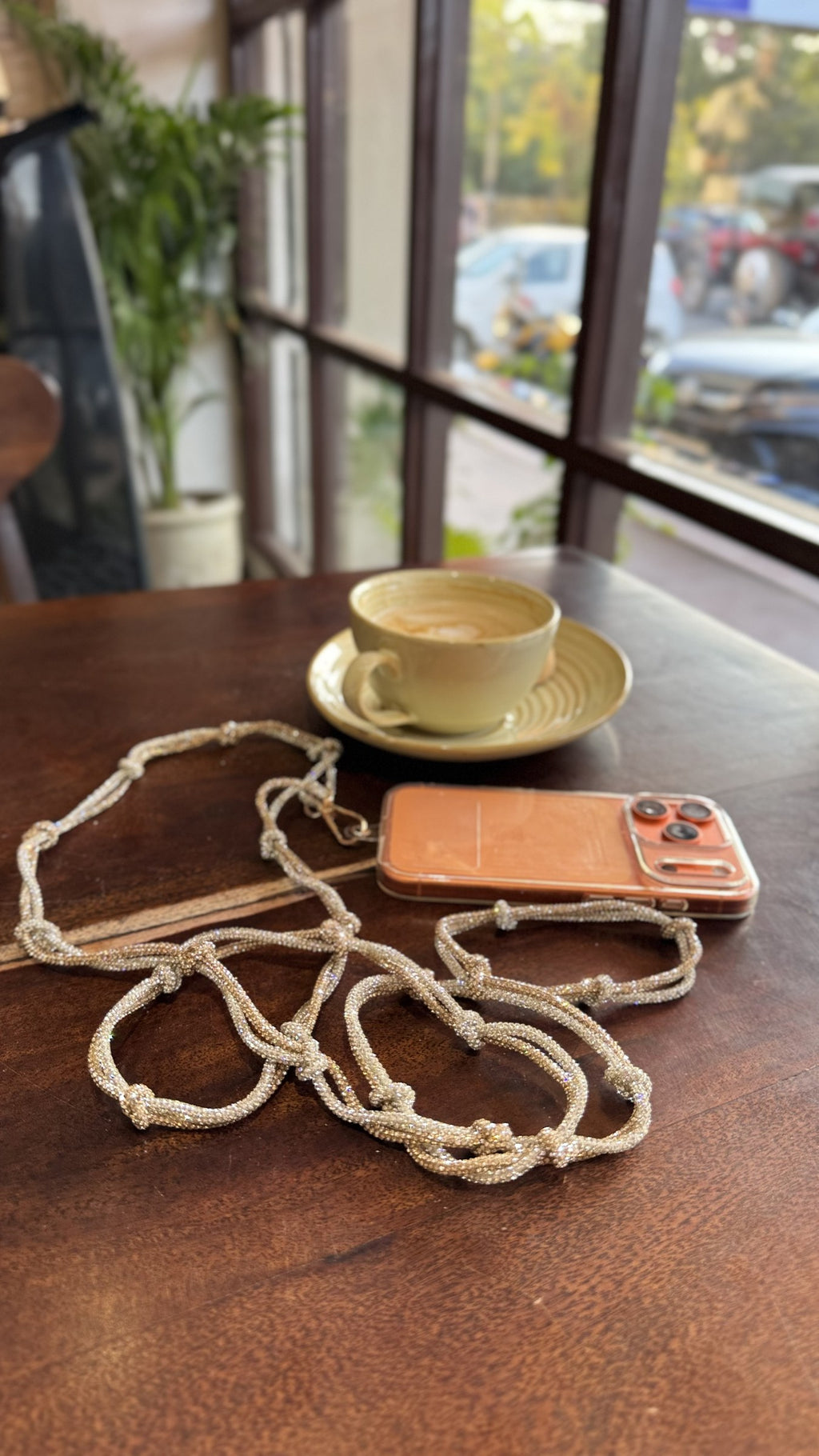 Lanyard worn around the neck to demonstrate style and placement.