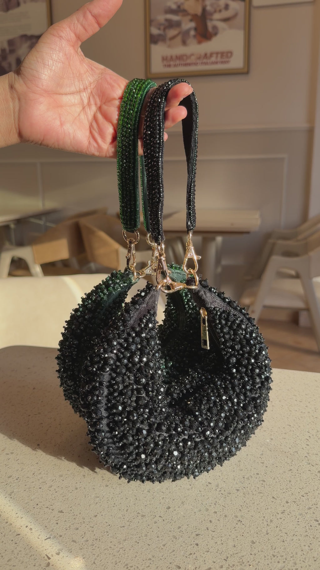 Cosmic curve hobo bag