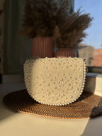 Close-up of the premium fabric canvas texture and stitching.