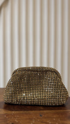 Side panel view of the Starlit bag showing its structured 8x10 inch rectangular shape.