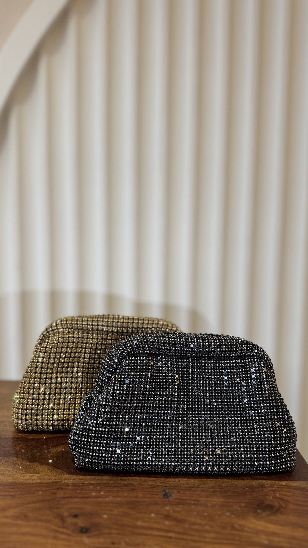 Rear panel view displaying the uniform sequin coverage on the back.